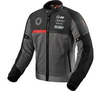 Rev'it Swiftblade Textile Motorcycle Motorbike Heritage Jacket - Black / Red