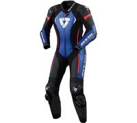 Revit Xena 4 Ladies One Piece Motorcycle Leather Suit, black-blue, size 38 for Women