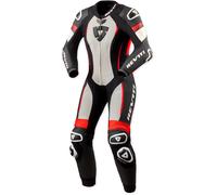 Revit Xena 4 Ladies One Piece Motorcycle Leather Suit, white-red, size 38 for Women
