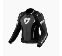 Rev'it Xena 4 Pro Ladies Motorcycle Motorbike Leather Jacket Black / White
