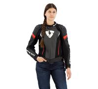 Revit Xena 4 Pro, leather jacket women 40 Black/Neon-Red