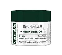 RevitaLAB Cannabis Extract Night Emollient Face Cream with Organic Hemp Seed Oil for Deep Nourishment - Dermatologically-Tested Moisturiser for Sensitive Skin, 50 ml