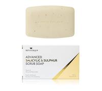 Revitale Advanced BHA Salicylic Acid & Sulphur Scrub Soap | Face & Body, Clarifying, Exfoliating Wash Bar, Vitamin E, Almond & Walnut Shell, Resurface, Pore Exfoliating, Oil Control