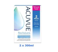 RevitaLens Soft Contact Lens Solution Multipack 2 x 300ml & 2 Cases. Exp 06/2028
