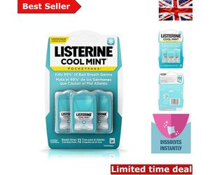 Revitalize Your Breath with 72 Sugar-Free Cool Mint Strips - Menthol Infusion