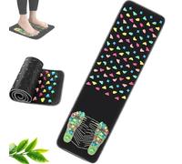 Revitalizing Acupressure Foot Mat, Colored Reflexologys Walk Stone Road Mats, Reflexology Walk Stone Road for Long Sitting Elderly Students and Office Workers (Large)