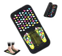 Revitalizing Acupressure Foot Mat, Foot Massage Acupuncture mat, Portable Colored Reflexology Walk Stone Road Acupoint Mats for Stress Relief, Arch & Heel Pain, Home & Gym Use(M)