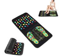 Revitalizing Acupressure Foot Mat, Foot Pressure Point Mat, Reflexology Walk Stone Road for Long Sitting Elderly Students and Office Workers (M)