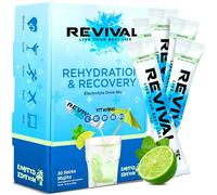 Revival Rapid Rehydration Sachets Electrolytes Powder High Strength Vitamin C, B1, B3, B5, B12 Supplement Sachet Energy Drink, Effervescent Electrolyte Hydration Tablets 30 Pack Mojito Flavours