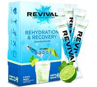 Revival Rapid Rehydration Sachets Electrolytes Powder High Strength Vitamin C, B1, B3, B5, B12 Supplement Sachet Energy Drink, Effervescent Electrolyte Hydration Tablets 6 Pack Mojito Flavours