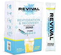 Revival Zero Rehydration Electrolytes Powder - Sugar Free Hydration Sachet Drink with Vitamins C, B1, B3, B5, B12-28 Pack Pineapple Twist