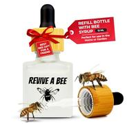 Revive a Bee Bamboo Bee Revival Kit Refill Bottle with Bee Sugar Water (12ml), Compatible with Revive A Bee Bee Revival Keyrings and Rescue Kits