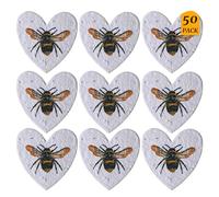 Revive a Bee Plantable Seed Paper Hearts (Pack of 50), Early Bumblebee Wildflower Seeded Paper Rewilding Aid For Weddings, Parties, Funerals