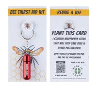 Revive a Bee Red Bee Revival Kit, Keyring with Sugar Syrup & Plantable Packaging to Rescue Bees, Perfect Gifts for Nature Lovers