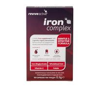 Revive Active Iron Complex - Gentle, Highly Absorbable Iron Bisglycinate with Vitamin C, B Vitamins, Copper & Folate - Supports Energy, Red Blood Cell Formation & Oxygen Transport - 30 Capsules