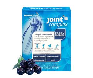Revive Active Joint Supplement Complex with Marine Collagen, Hyaluronic Acid, Glucosamine - A Daily Sachet - Contributes to The Support of Joints, Cartilage, Bones & Muscle Function - 30 Days Supply