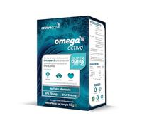 Revive Active Omega 3 Capsules High Strength - Omega 3 Fish Oil with EPA & DHA, No Fishy Aftertaste - Fatty Acids Supplements, Supports Brain, Vision, & Heart - 60 Capsules