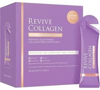 Revive Collagen Menopause Beauty Sleep 7,500mg Hydrolysed Marine Collagen Drink with Vitamins B6, B12, C, D, Zinc & Biotin for Skin, Hair & Nails Support | Apple & Blackcurrant | 14 x Sachets