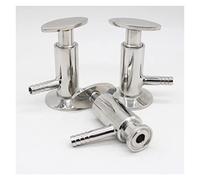 Revive Furniture 10mm Hose Barb OD SS304/316 Stainless Steel Sanitary Sampling Valve 50.5mm 25.4mm Ferrule OD Fit 1/2quot; 1.5quot; Tri Clamp(5pc,Ferrule OD 25.4MM_SS304)