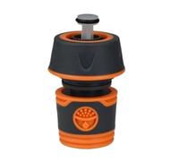 Revive Furniture 2pcs 1/2" 3/4" Garden Hose Adapter 16mm Quick Connector Stop Plug Coupler Joint Water Irrigation Tube Repair Extender(3I4inch-stop-2pcs)