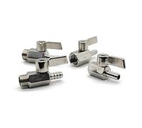 Revive Furniture MINI Ball Valve Stainless Steel Handle 1/8 1/4 3/8 1/2 to 7mm 10mm 8mm 12mm Pipe Pagoda Adapter Female Male 304 2 Way Ball Valve(Male,8MM_3/8")