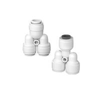 Revive Furniture Water Fitting Male Female Thread Quick Connection 1/4 3/8 Hose Pipe Connector Water Filter Reverse Osmosis Parts(JSQMK044,10 pcs)