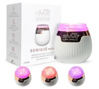Revive Light Therapy Lux Collection Soniqué Mini, Rechargeable Sonic Face Cleanser Brush with Medical-Grade Blue & Red Light Therapy for Face, Acne & Wrinkle Care, Water-Resistant