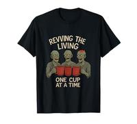 Reviving the Living One Cup at a Time Zombie Coffee novelty T-Shirt