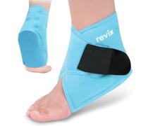 REVIX Ankle Ice Pack Wrap - Reusable Gel Cold Compression for Foot Discomfort, Ice Wrap for Feet Swelling and Recovery, Plantar Fasciitis, Achilles Tendonitis, and Sprained Ankles