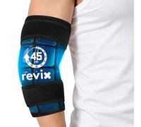 REVIX Elbow Ice Pack Wrap for Pitchers, 45-Minute Long-Lasting Cold Compression Wrap with Ice Grid Gel Design for Athletes, Reusable Gel Ice Wrap for Tennis Elbow, Golfer's Elbow & Muscle Fatigue