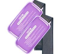REVIX Ice Packs for Injuries Reusable, 2 Packs Hot & Cold Gel Ice Packs with PVC Cooling Design & Adjustable Strap, Flexible Therapy on Joints, Muscles, Shoulder, Back and Knee (10" x 5" Purple)