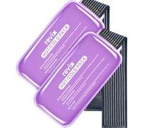 REVIX Large Ice Packs for Injuries, 2 Packs Hot & Cold Gel Ice Packs with PVC Cooling Design & Adjustable Strap, Flexible Therapy on Joints, Muscles, Shoulder, Back and Knee (12" x 6" Purple)