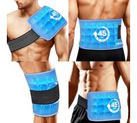 REVIX Large Ice Packs for Injuries Reusable, 45-Minute Long Lasting Cold Therapy with Ice Grid Gel Design, Reusable Gel Cold Pack for Knee, Shoulder, Back, Soothing Discomfort & Fatigue, 16 × 9"