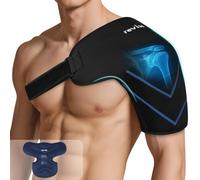 REVIX Large Shoulder Ice Pack Wrap, Ice Shoulder Brace for Rotator Cuff and Arm, Reusable Gel Cold Therapy Wrap for Discomfort Relief & Muscle Relaxation, Easy to Wear & Remove