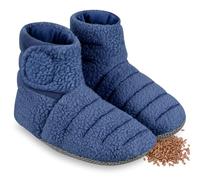 REVIX Microwavable Booties for Cold Feet, Heated Slippers, Navy S