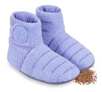 REVIX Microwavable Foot Warmers, Heated Booties, Adjustable Fit, Purple L