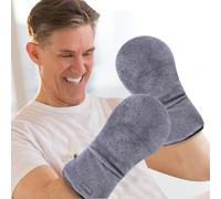 REVIX Microwavable Therapy Mittens Hand Warmers for Women & Men, Gray