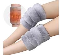 REVIX Microwave Heating Pad for Knee Support, Microwavable Heated Knee Wrap with Moist Heat for Stiffness, Elbow & Joint, Knee Warmer with Hot or Cold Compress for Women & Men, Set of Two