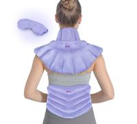 REVIX Microwave Heating Pad Set, Moist Heat Neck Shoulder Wrap & Eye Mask