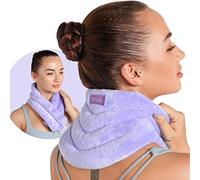 REVIX Neck Heating Pad Microwavable Heated Neck Wrap with Moist Heat for Stress Pain Relief, Microwave Neck Warmer for Woman, Unscented Hot Pack