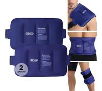 REVIX Reusable Ice Pack for Back Relief, Soft Plush Lining Gel Cold Packs for Lower Back, Shin, Knee, Hip, Arm, Flexible Cold Compress, 16 × 9 ", 2 Packs