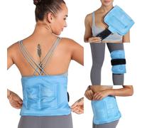 REVIX Reusable Ice Pack for Injuries and Pain Relief (16"X9")- Freeze Gel & Soft Plush Lining Ice Wrap for Shoulder, Back, Hip, Arm & Knee, Cold Compress Therapy for Swelling, Bruises & Surgery