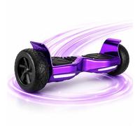 Revix RX1 Hoverboard 8.5" All Terrain Off Road Self Balancing Scooter with LED Lights and Bluetooth Speaker for Indoor and Outdoor Use - Chrome Purple