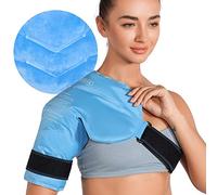 REVIX Shoulder Ice Pack, Reusable Ice Pack Wrap for Rotator Cuff Cold Therapy, Cold Compression Brace for Shoulder Discomfort, Fatigue, Post-Workout Recovery and Ease Tiredness (Standard, Blue)