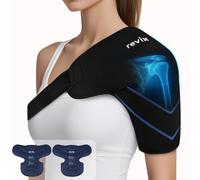 REVIX Shoulder Ice Pack Wrap, 2 Gel Packs+1 Shoulder Brace for Rotator Cuff and Arm, Reusable Gel Cold Therapy Wrap for Discomfort Relief & Muscle Relaxation, Easy to Wear & Remove