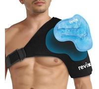 REVIX Shoulder Ice Pack Wrap for Rotator Cuff and Arm, Reusable Gel Cold Wrap with Compression for Targeted Area, Soothing Discomfort & Fatigue, Easy to Wear, XL with Removable Gel Pack