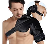 REVIX Shoulder Ice Pack Wrap, Reusable Gel Cold Pack, Black XL