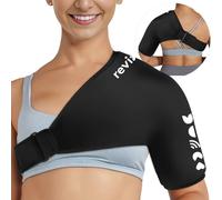 REVIX Shoulder Ice Pack Wrap Reusable Ice Sleeve for Arm & Rotator Cuff Tear, Gel Cold Pack with Cold Compression for Shoulder Pain Relief, Bursitis, Strain & Sprain, Extra Snug Fit for Men and Women