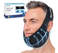 REVIX Wisdom Teeth Ice Packs for Oral Surgery Ice Head Wraps with 3D Sewing Design, Extra Snug Fit for Face Cold Packs for Dental Implants, Chin Pain & Wisdom Teeth Recovery, Black 2 Sets