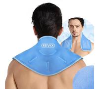REVIX XL Neck Ice Pack for Injuries - Reusable Gel Ice Wrap for Pain Relief, Hot & Cold Compress for Sports Injury & Surgery Recovery, Soft Plush Lining